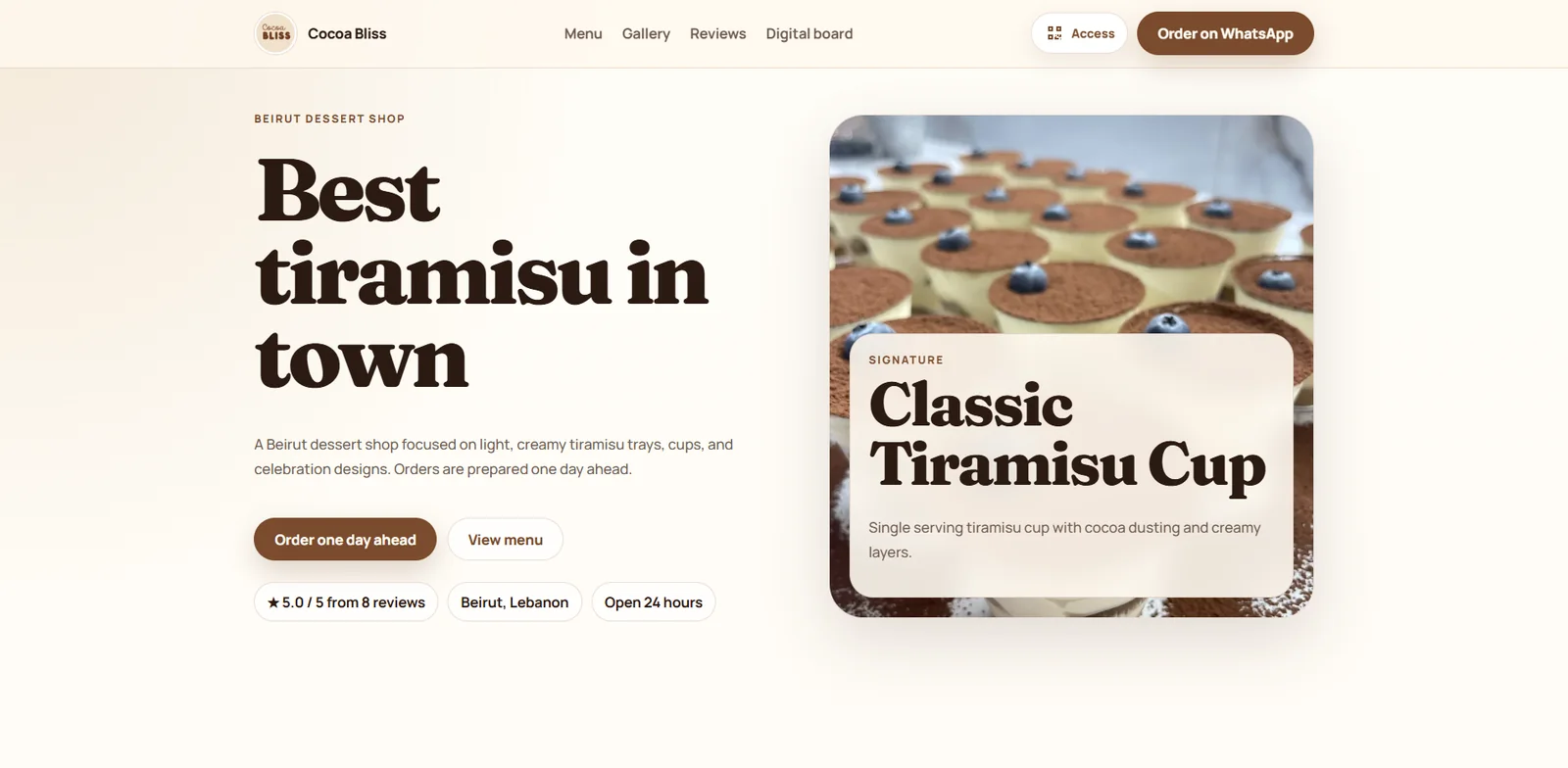 Cocoa Bliss public project preview